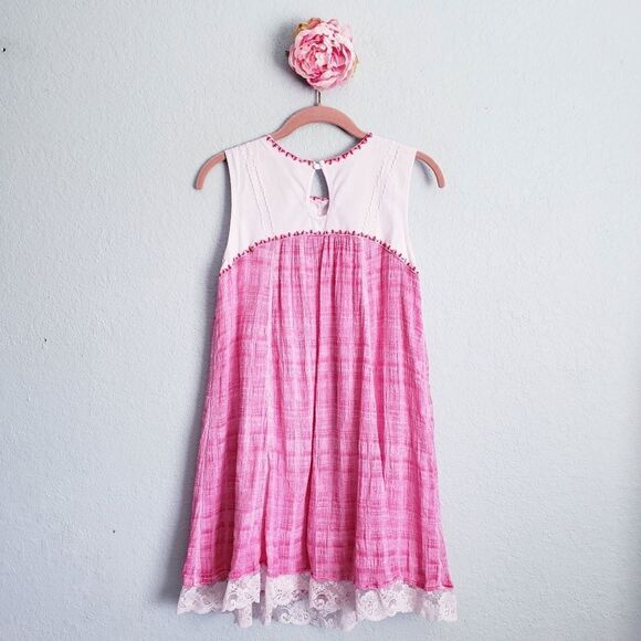 Free People‎ Pink Strawberry Fields Embroidered Mini Dress - Picture 7 of 9